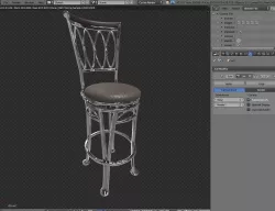 Blake Barstool Low-poly  3D model