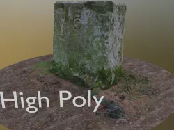 Border Stone Low-poly  3D model