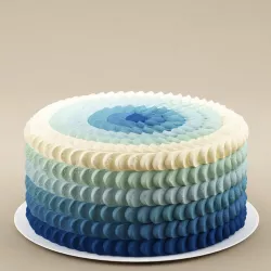 Cake 26 Cake with waves 3D model