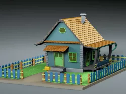 Cartoon House 3D model