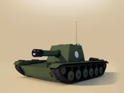 Cartoon Low Poly Tank Low-poly  3D model