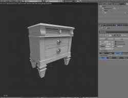 Charleston Bay White Nightstand Low-poly  3D model