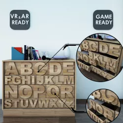 Chest Of Drawer 06 VR AR Game Ready Low-poly  3D model