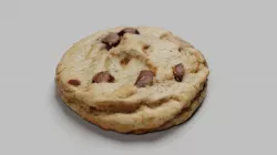 chocolate chip cookie Low-poly  3D model