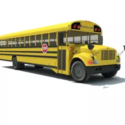 Classic School Bus 3D model