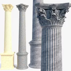 Column Capitel  Low-poly  3D model