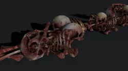 Creepy Pile of bones Low-poly  3D model