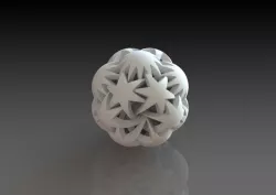 Decoration Ceramic Piece (Abstract Stars Ball)