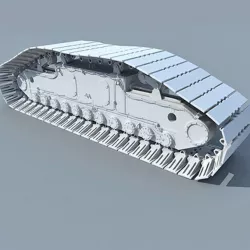Detailed Crawler Shoe 3D model