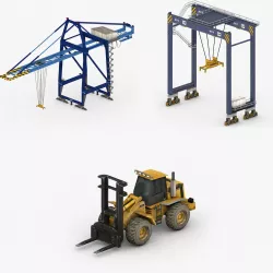 Dock Vehicles Pack Low-poly  3D model