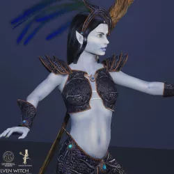 Elven Witch Light Version 3D model