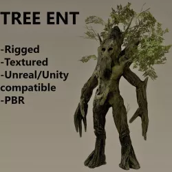 Ent tree character Low-poly  3D model