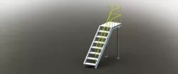 Escada metalica com piso anti derrapante