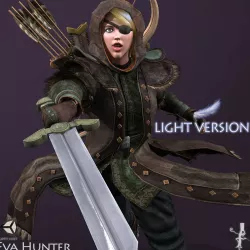 Eva Hunter Light Version Low-poly  3D model