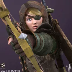Eva Hunter Low-poly  3D model