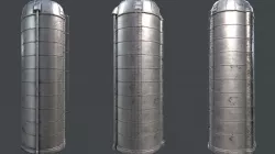 Farm Silo 2 PBR Low-poly  3D model