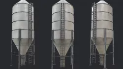 Farm Silo 3 PBR Low-poly  3D model