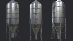 Farm Silo 4 PBR Low-poly  3D model