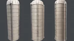 Farm Silo PBR Low-poly  3D model