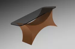 Glass top coffee table