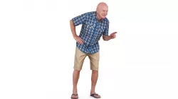 Grandpa Tells a Story Low-poly  3D model