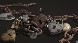 Heart Shaped Lock 3D model