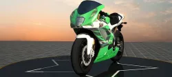 Heavy Bike Low-poly  3D model