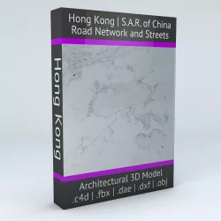 Hong Kong Road Network and Streets 3D model