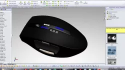 How to model an Asus r.o.g. mouse on Solidworks?