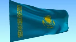 kazakhstan flag animation 3D model