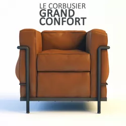 lc2 chair 3D model