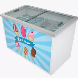 Low Poly Ice Cream Freezer Low-poly  3D model