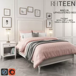 Maelin Upholstered Bed 3D model