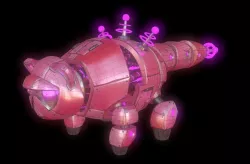 Mechanical cat game res model Low-poly  3D model
