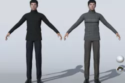 Men in sweaters Male Casual   3D model