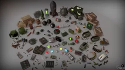 Military Pack Low-poly  3D model
