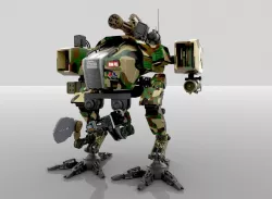 Military Scout Mech Low-poly  3D model