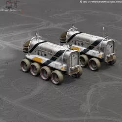 Moon or Mars rover 3D model