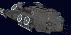Novalis Matrix HoverCraft Concept Low-poly  3D model