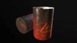 Oil Barrel - Drum  Low-poly  3D model
