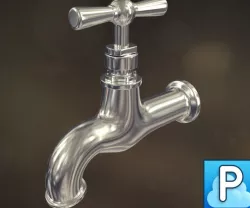 Old faucet tap 3D model