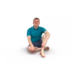 Picnic Man Low-poly  3D model