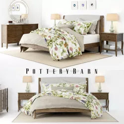 Pottery Barn Calistoga Bedroom set 3D model