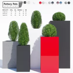 Pottery Pots ten 3D model