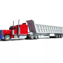 Red Semi Truck 3D model