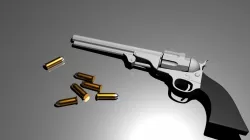 Revolver Low-poly  3D model