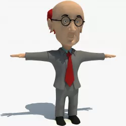 Rigged Cartoon Teacher 3D model
