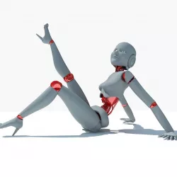 Rigged Human Robot 3D model