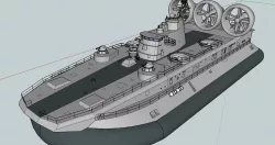 Russian Army Military HoverCraft 1 Low-poly  3D model