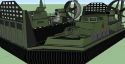 Russian Army Military HoverCraft 2 Low-poly  3D model